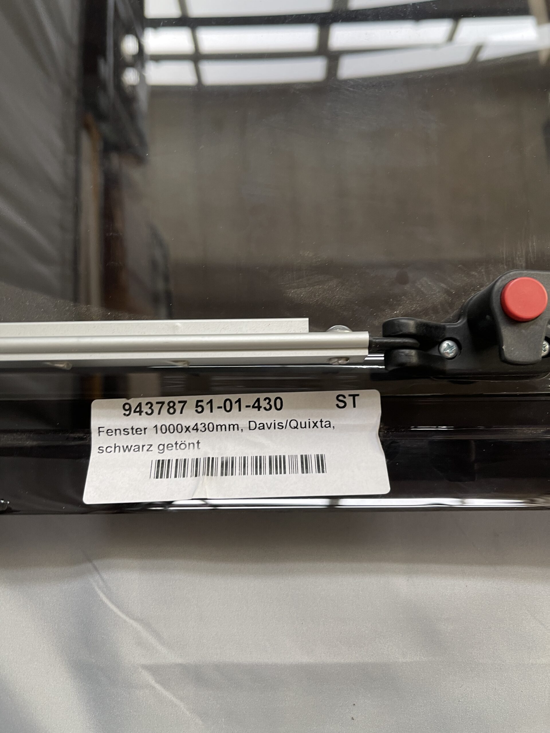 Ersatzscheibe Ausstellfenster 1000x430 schwarz getönt