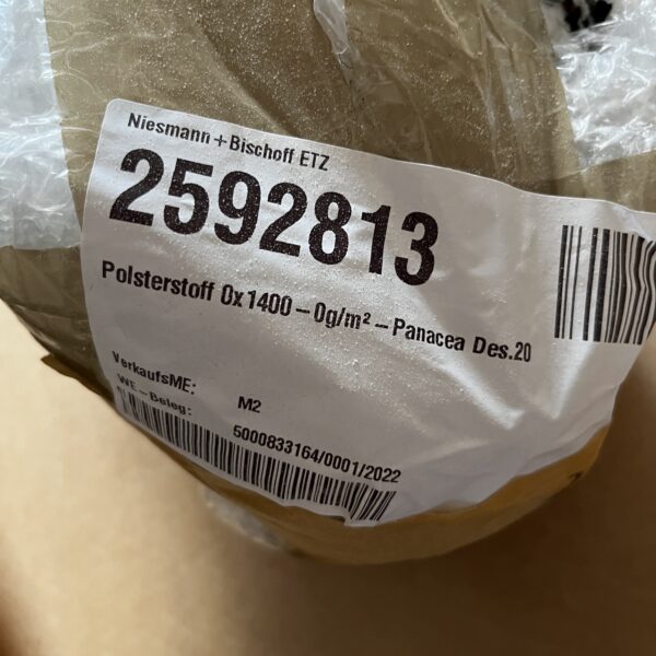 Niesmann+Bischoff Meterware Polsterstoff Dekostoff kariert creme braun Breite 140cm 10 Meter