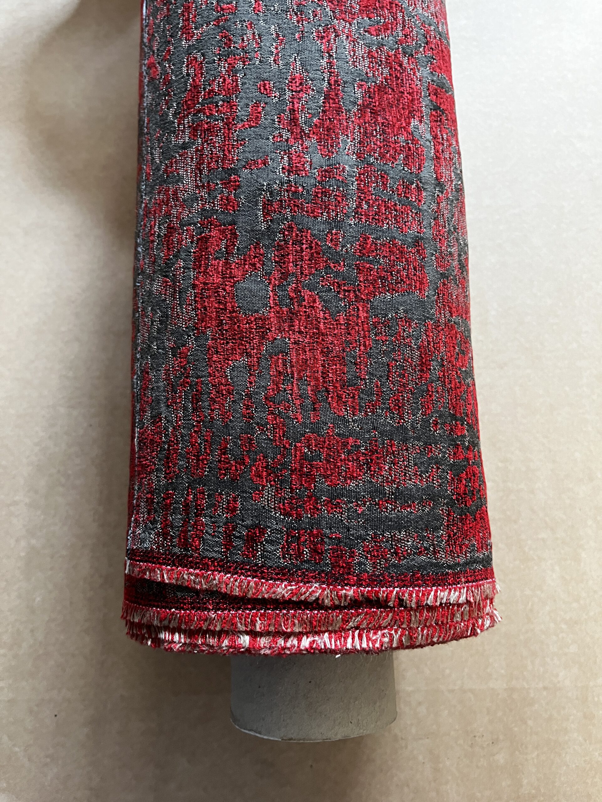 Meterware Polsterstoff Dekostoff gestreift taupe creme Breite 140cm 10 Meter