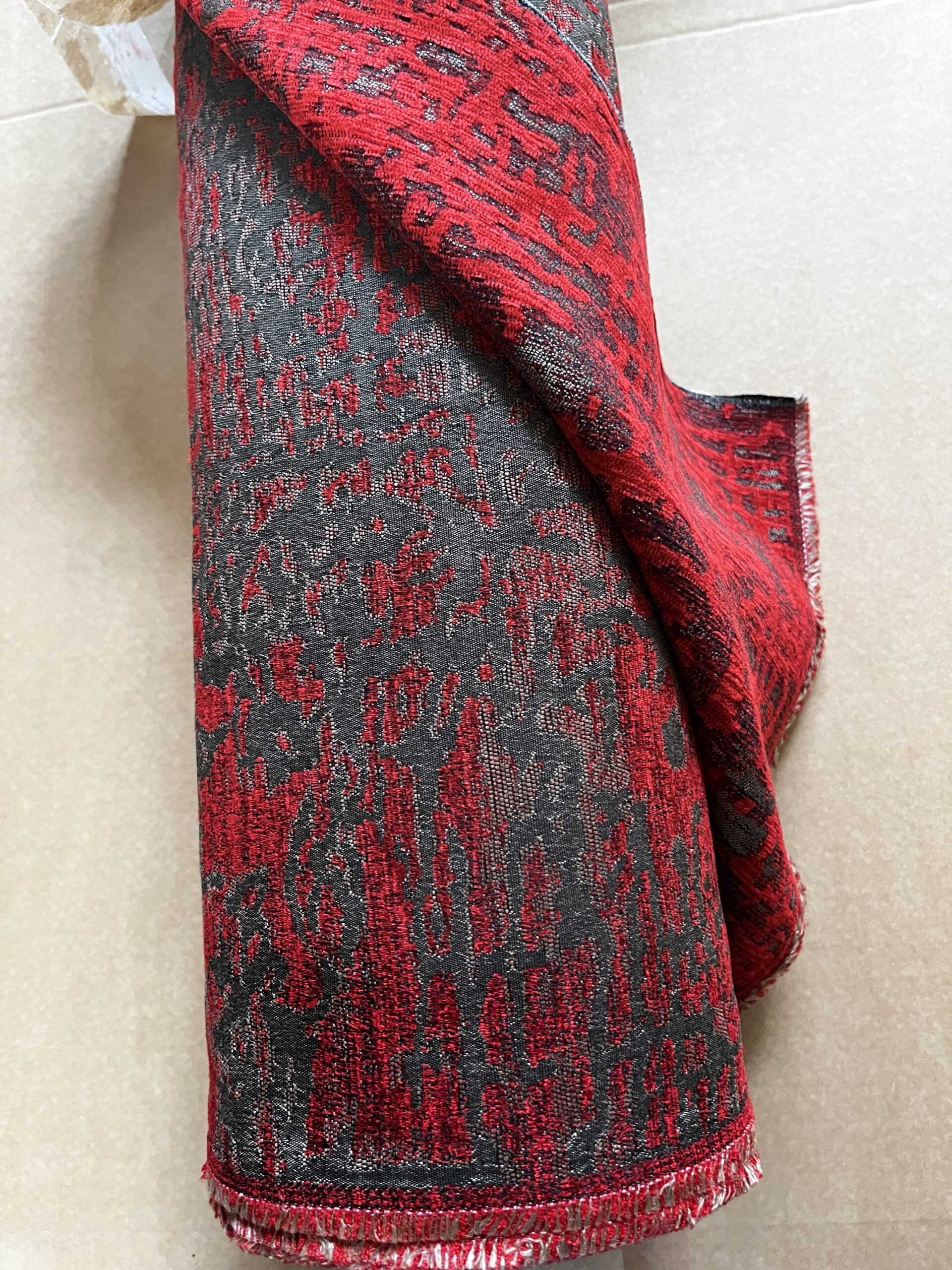 Meterware Polsterstoff Dekostoff gestreift taupe creme Breite 140cm 10 Meter