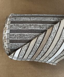 Meterware Polsterstoff Dekostoff gestreift taupe creme Breite 140cm 10 Meter