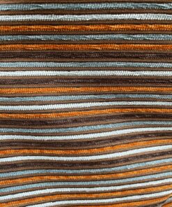 Tecon Meterware Polsterstoff Beach gestreift orange blau Breite 140cm 10 Meter