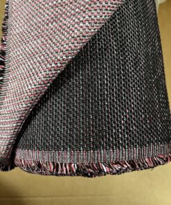 Tecon Meterware Polsterstoff Masala anthrazit rot Breite 140cm 10 Meter