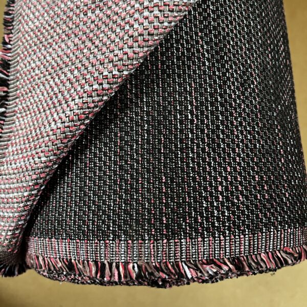 Tecon Meterware Polsterstoff Masala anthrazit rot Breite 140cm 10 Meter