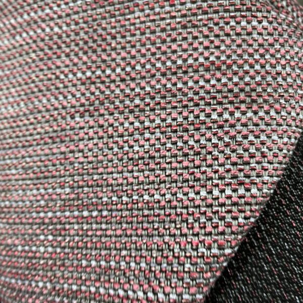 Tecon Meterware Polsterstoff Masala anthrazit rot Breite 140cm 10 Meter