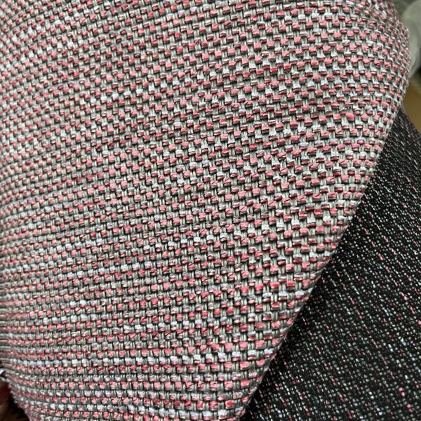 Tecon Meterware Polsterstoff Masala anthrazit rot Breite 140cm 10 Meter