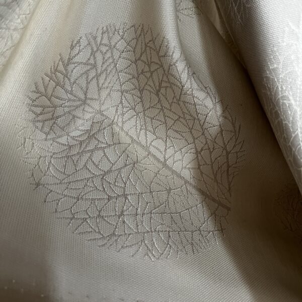 Tecon Meterware Gardinenstoff Beige Blattmuster Breite 140cm 10 Meter