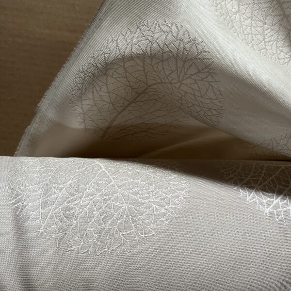 Tecon Meterware Gardinenstoff Beige Blattmuster Breite 140cm 10 Meter