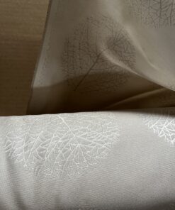 Tecon Meterware Gardinenstoff Beige Blattmuster Breite 140cm 10 Meter