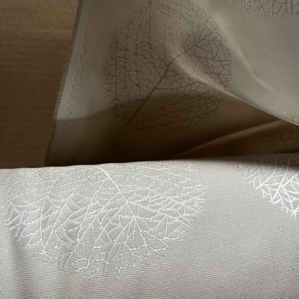 Tecon Meterware Gardinenstoff Beige Blattmuster Breite 140cm 10 Meter