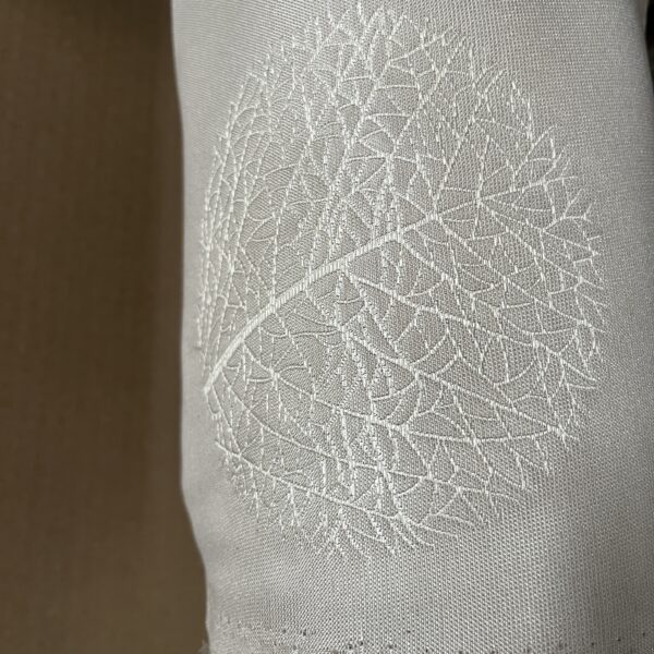 Tecon Meterware Gardinenstoff Beige Blattmuster Breite 140cm 10 Meter