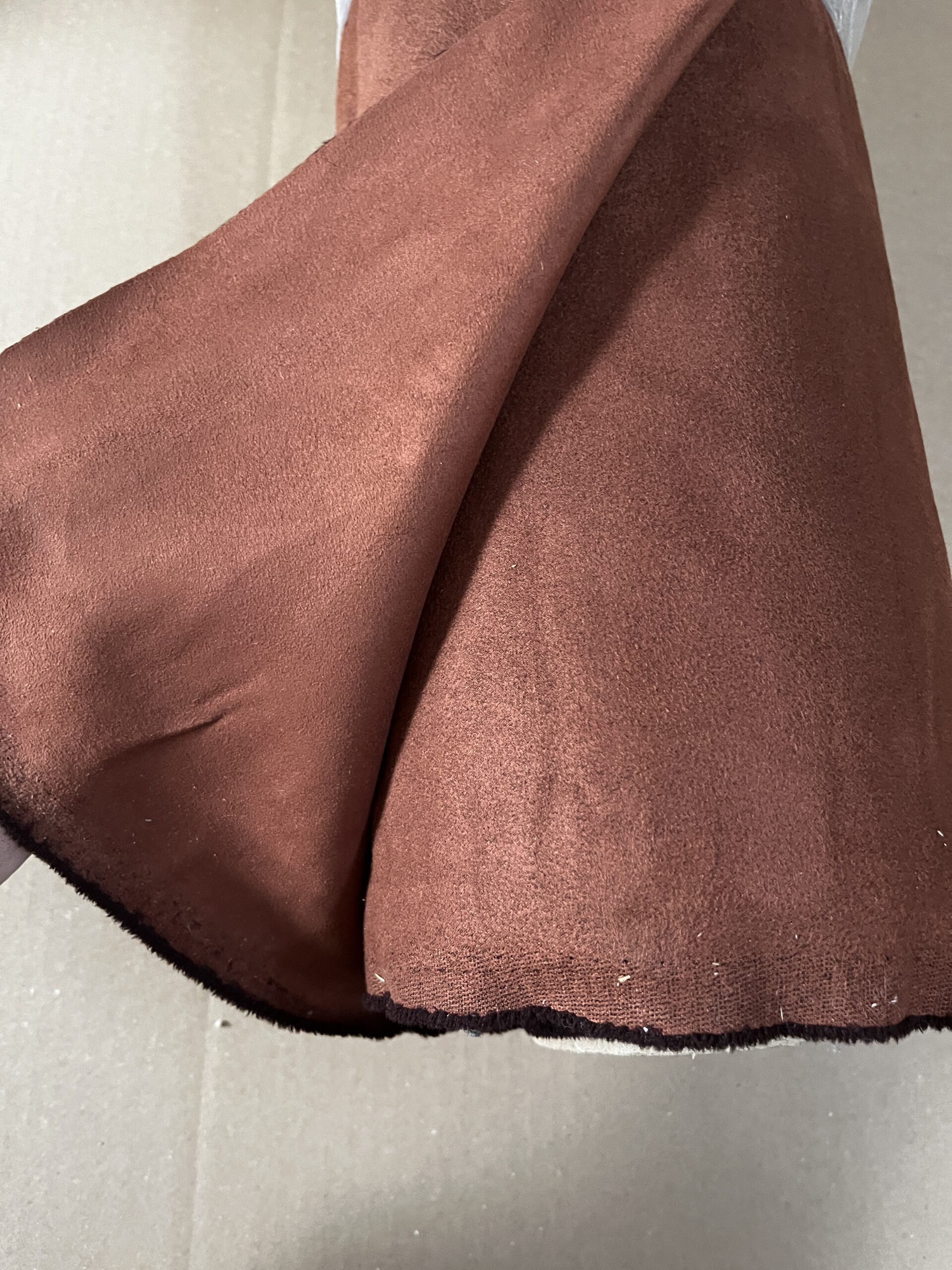 Meterware Tecon Microfaser Rostbraun Breite 140cm 10 Meter