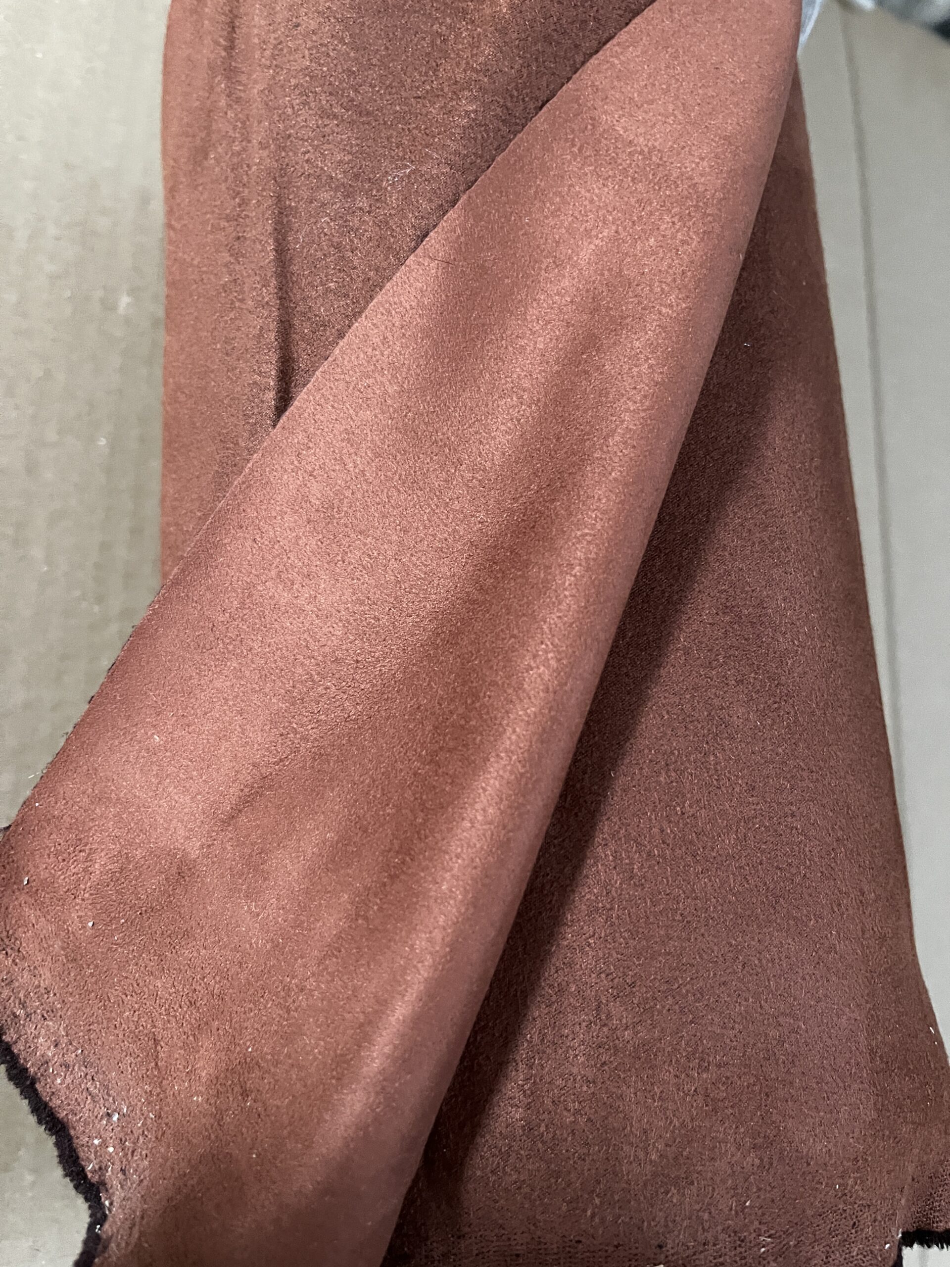 Meterware Tecon Microfaser Rostbraun Breite 140cm 10 Meter