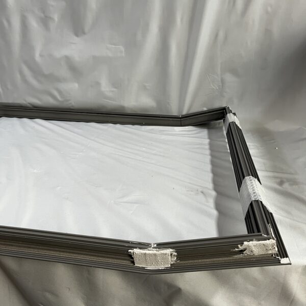 Klappenrahmen 850x1069mm - Winkel untere Kante 15° - grau -  Niesmann & Bischoff