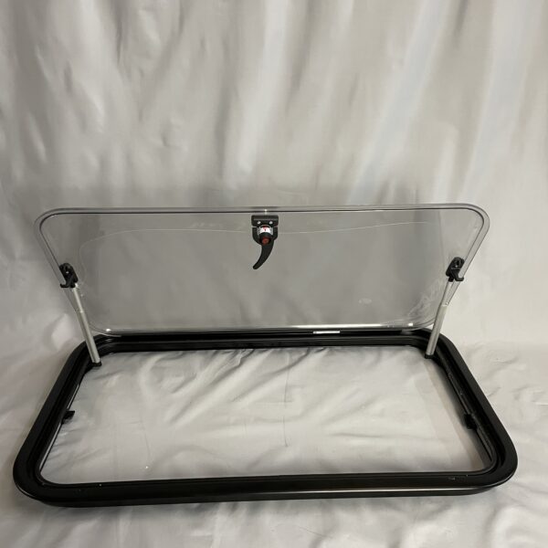 Ausstellfenster mit Rahmen von Dometic, 800 x 450 mm, schwarz