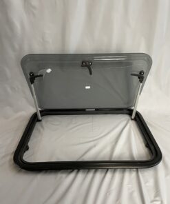 Ausstellfenster mit Rahmen, Dometic, 650 x 450 mm, schwarz getönt