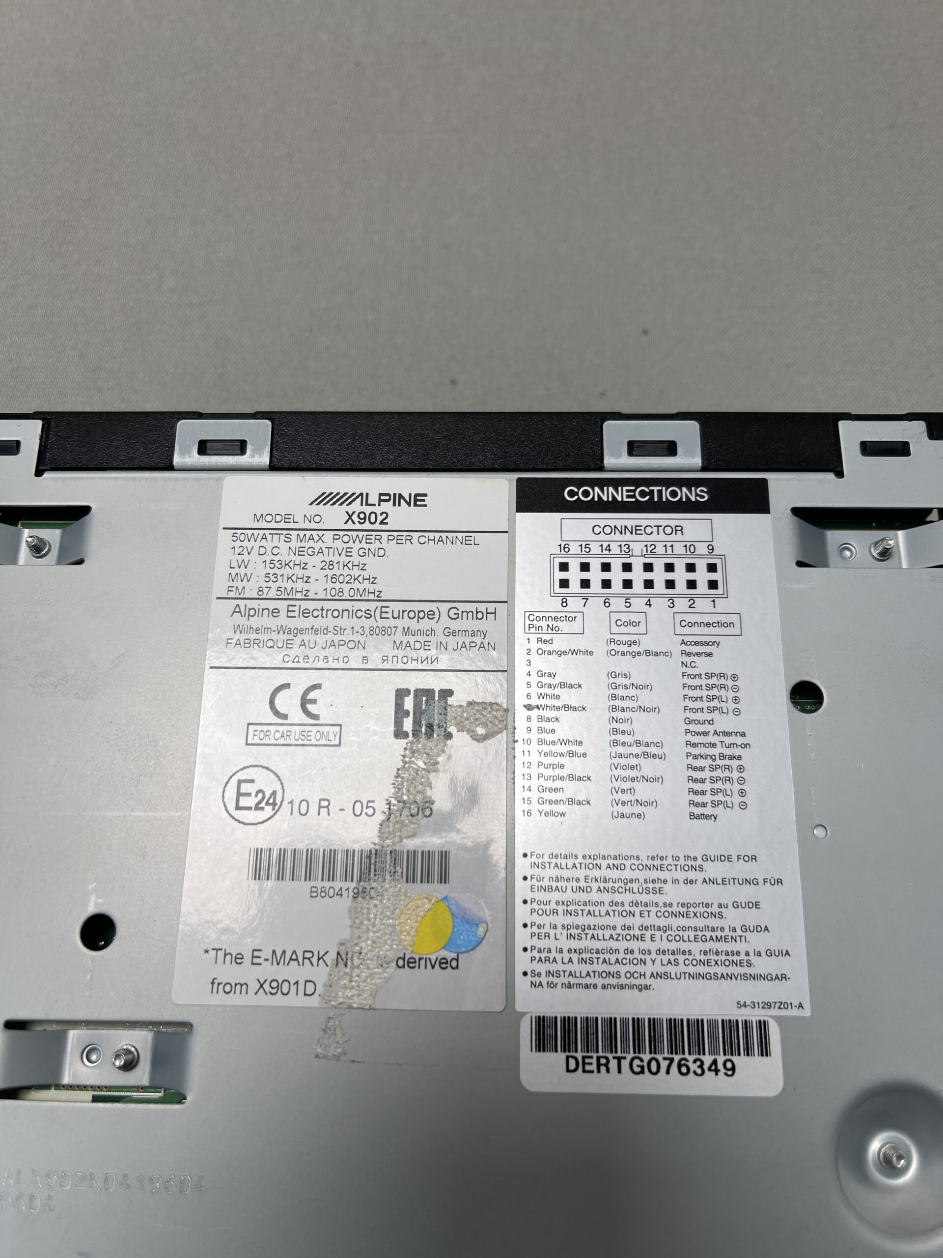 Alpine X902 Zubehör als Ersatzteile