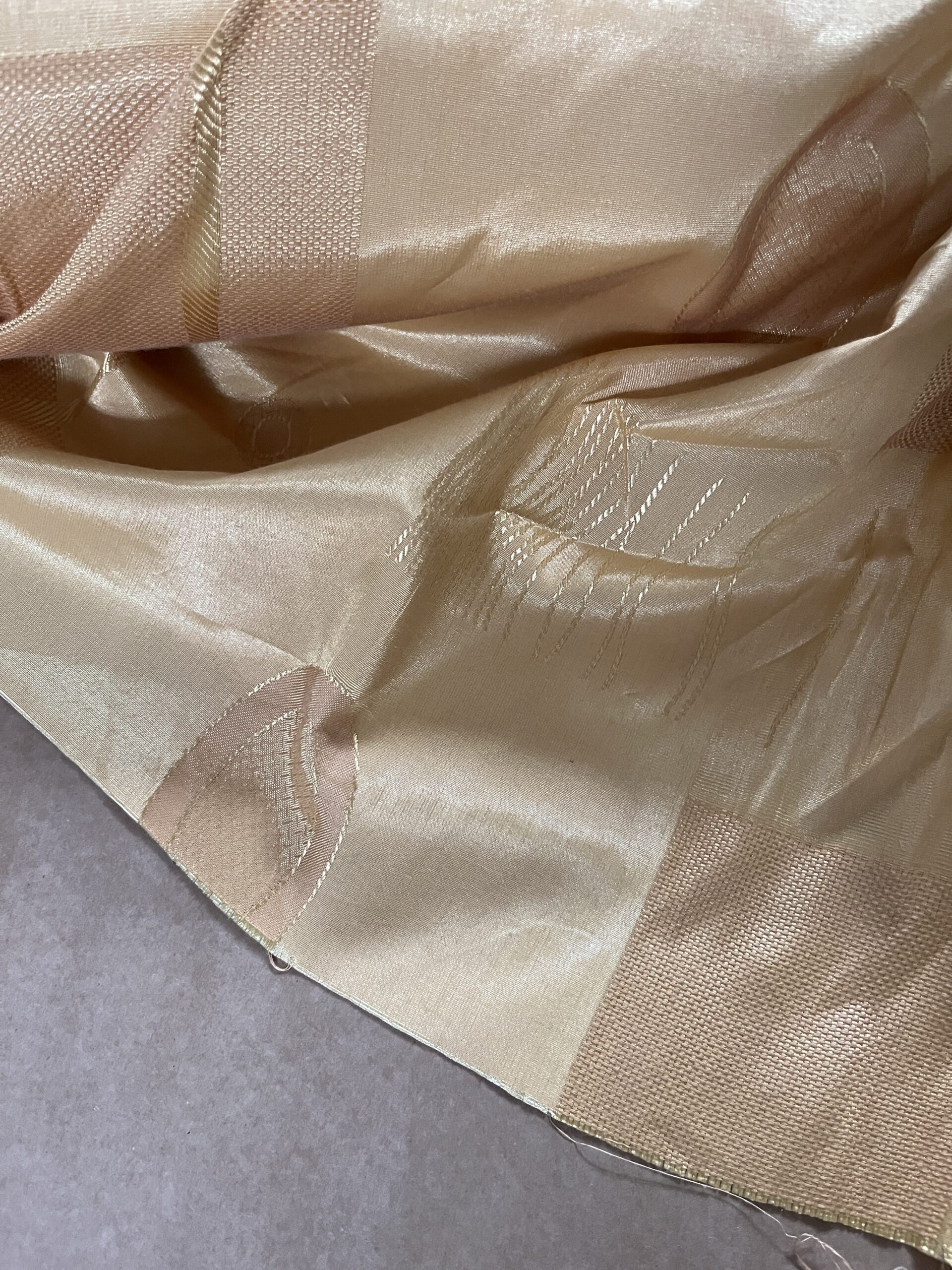 10 Meter Gardinenstoff Meterware Gold Orange mit Muster Innenausbau Camper