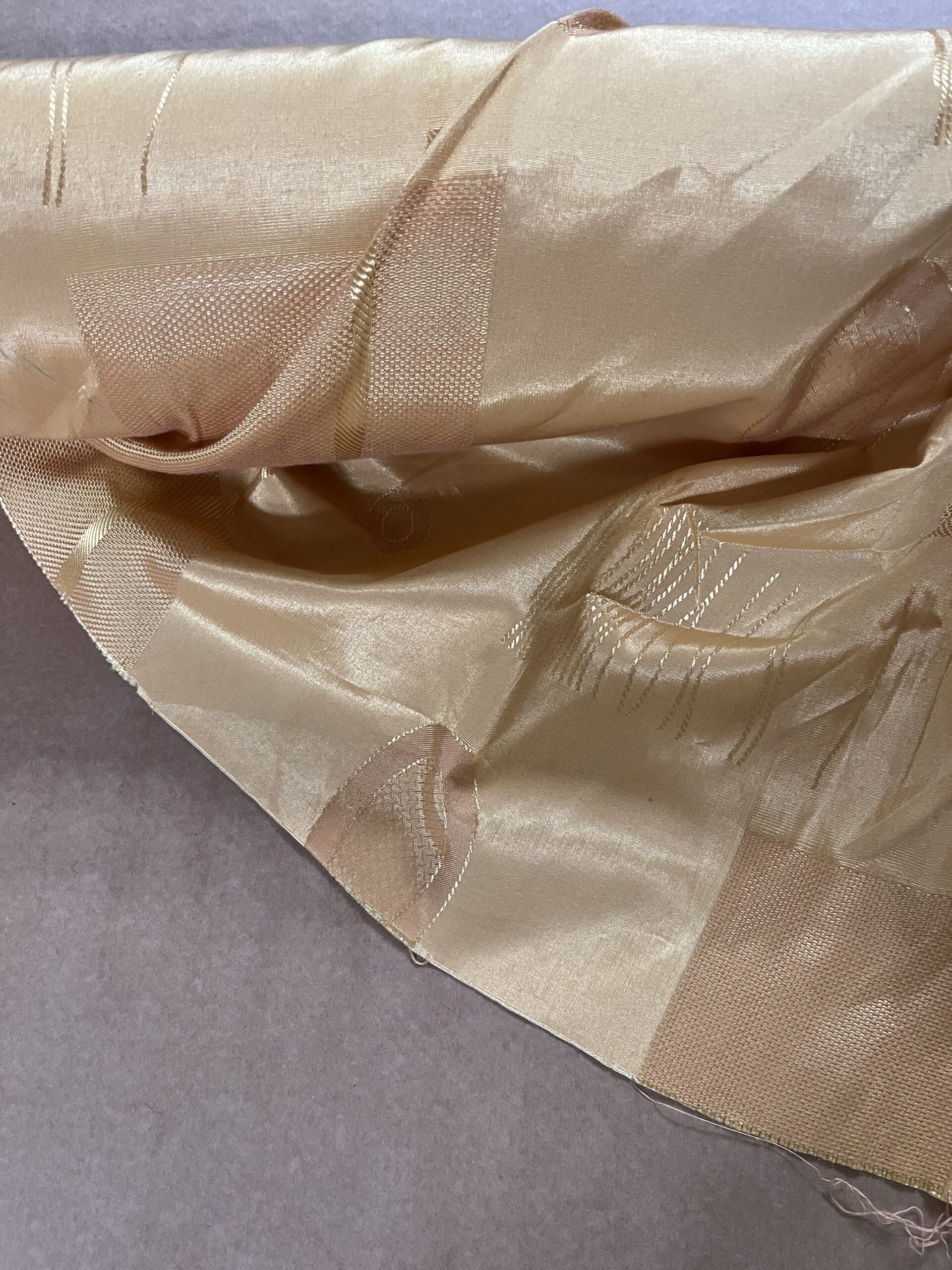 10 Meter Gardinenstoff Meterware Gold Orange mit Muster Innenausbau Camper