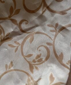 10 Meter Gardinenstoff Meterware gold/beige Blumenranke Wohnmobil Camper