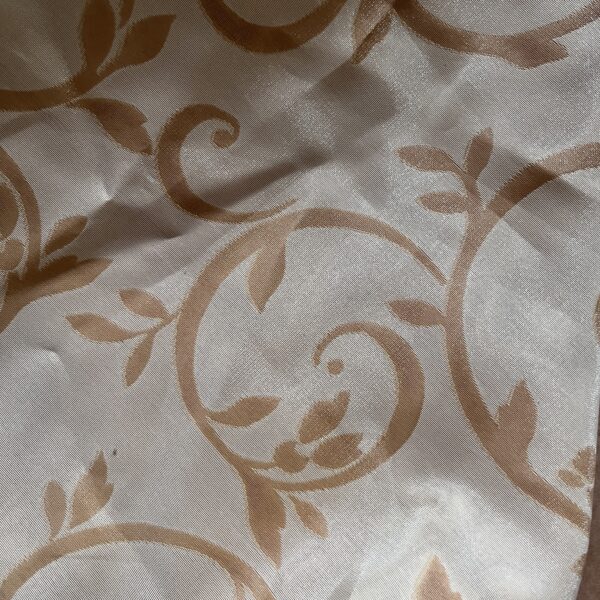 10 Meter Gardinenstoff Meterware gold/beige Blumenranke Wohnmobil Camper