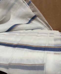 10 Meter Gardinenstoff Meterware transparent weiß blau Wohnmobil Camper