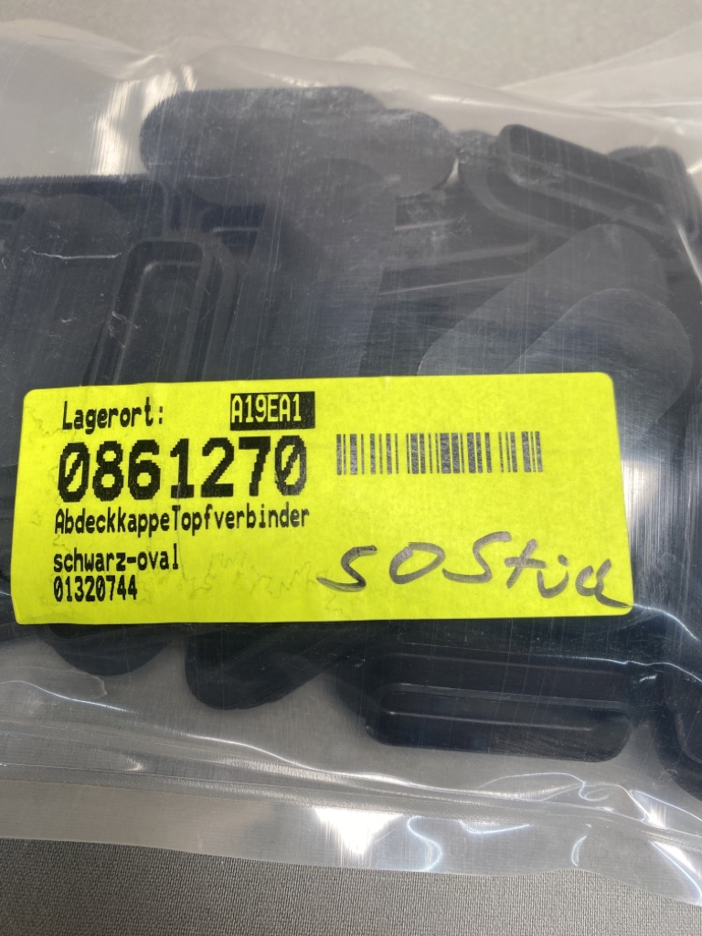 Abdeckkappe Topfverbinder schwarz-oval 50 Stück – Bild 3