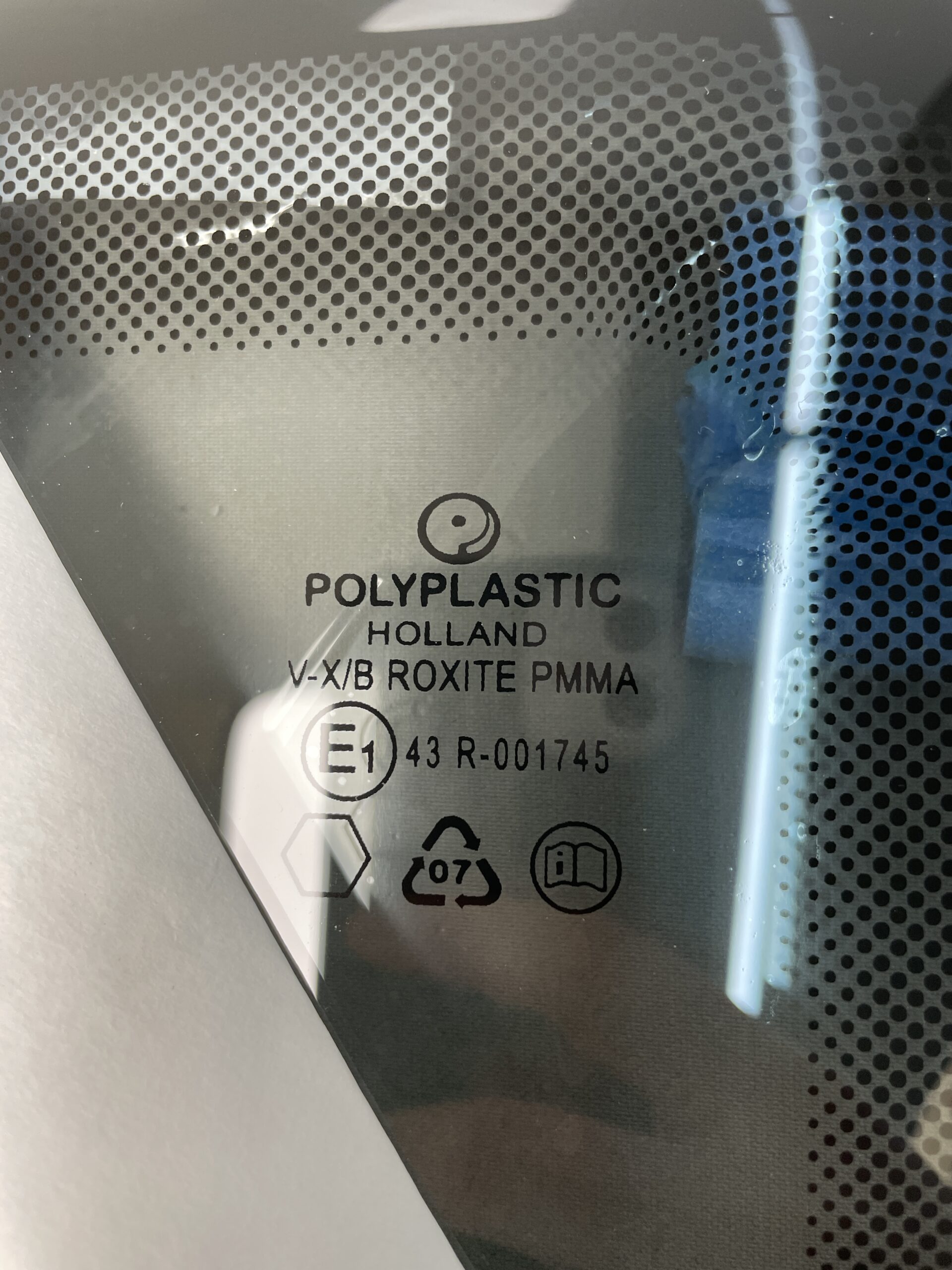 Ersatzscheibe, Polyplastic, 280 x 750 mm