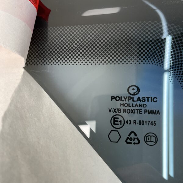 Ersatzscheibe, Polyplastic, Milchglas, 433 x 450 mm