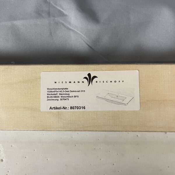 Waschbeckenpaltte 1026x470x143,5mm Steinzug Domovai 910