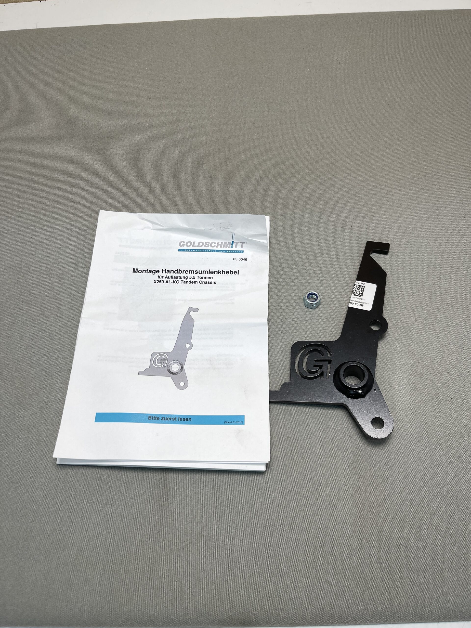 Goldschmitt Handbremsenlenkhebel für Auflastung 5,5 Tonnen, X250 AL-KO Tandem Chassis