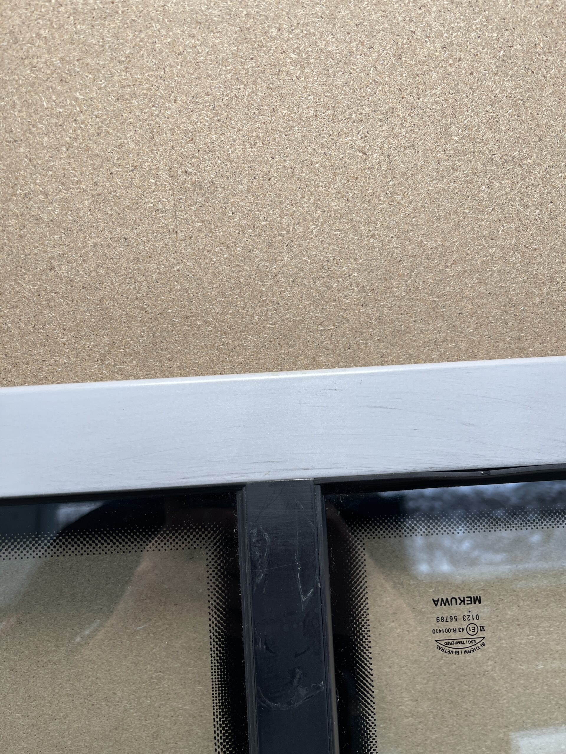 Mekuwa Aluminium Schiebefenster (Schräge Seite) 900x300 grau