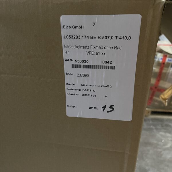 Elco Besteckkasten Besteckeinsatz 50,5 x 41 cm weiß