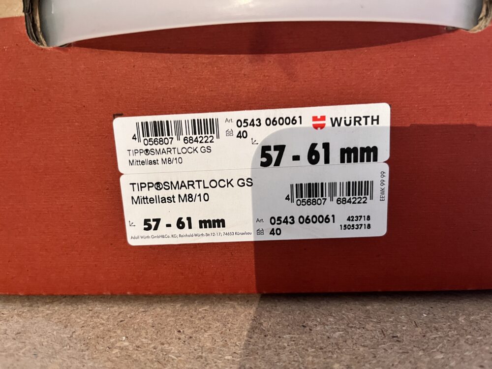 Würth Schlauchschelle 57-61 mm Art.Nr.: 0543060061 20 Stk.