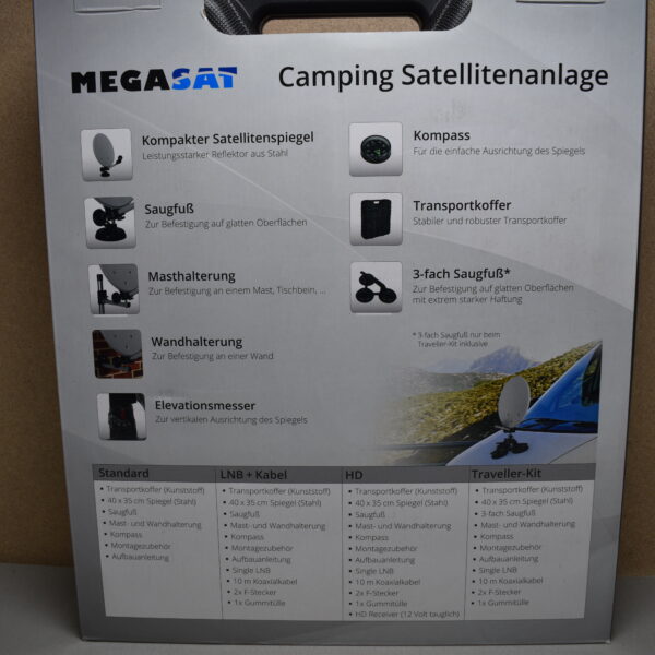 MEGA SAT Camping - Satellitenanlage mit Zubehör