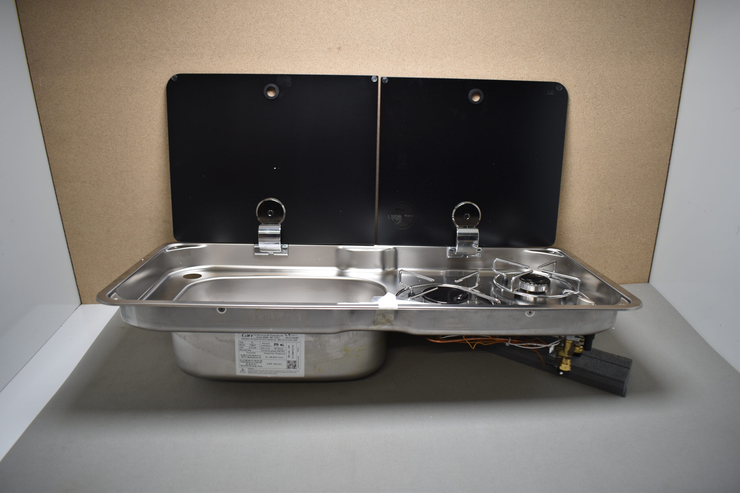 Can Gas Einbaukochfeld mit Spüle FL 1766-P