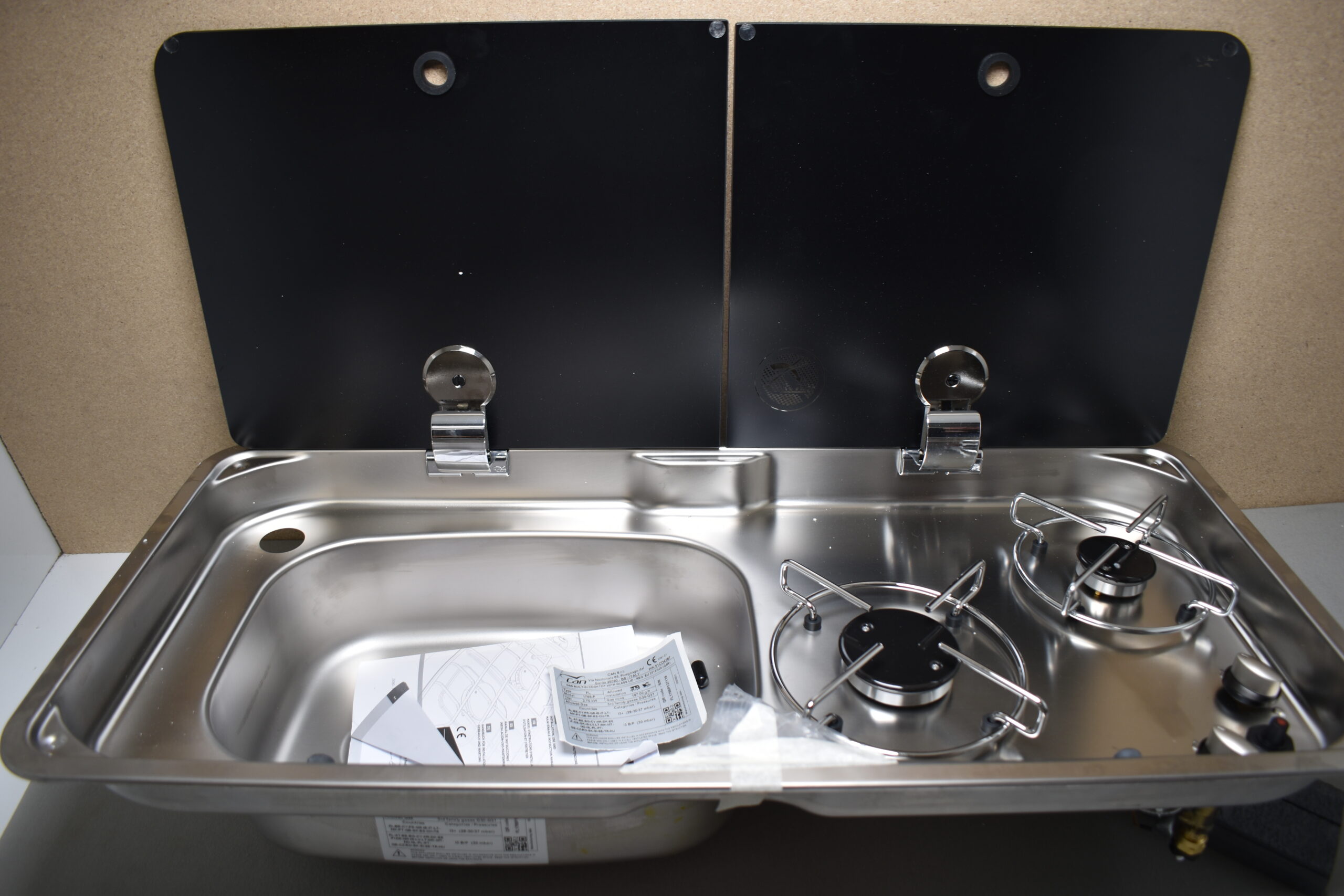 Can Gas Einbaukochfeld mit Spüle FL 1766-P