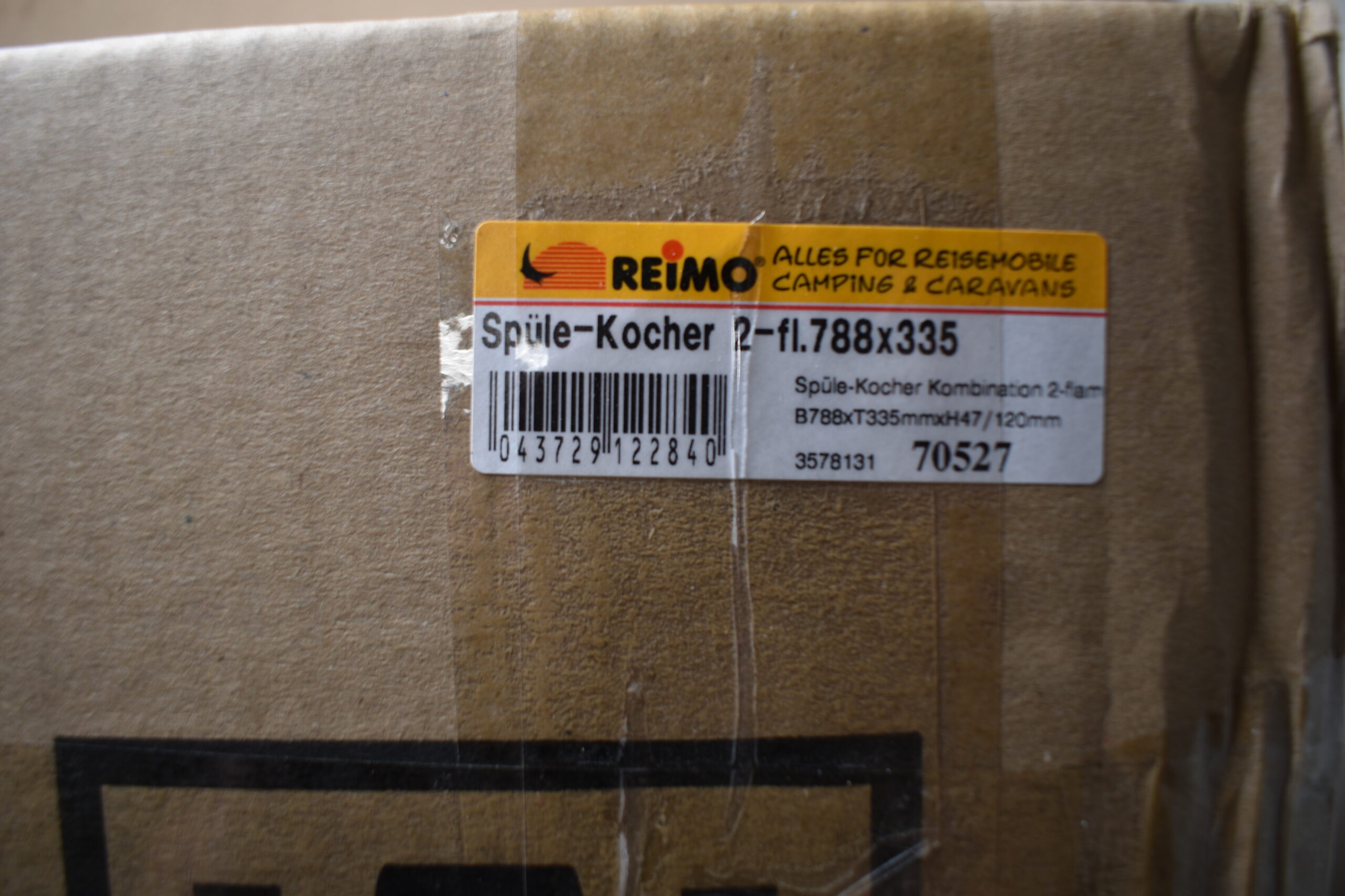 Can Gas Spüle-Kocher Kombination 2-flammig