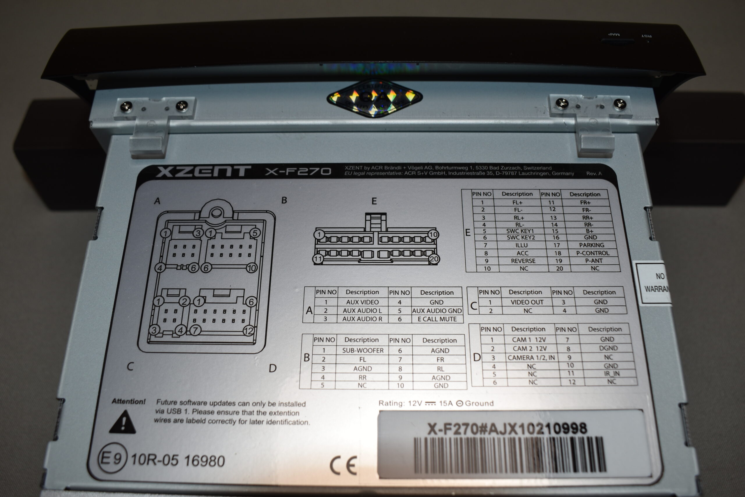 Zenec X-F270 Navigationsgerät