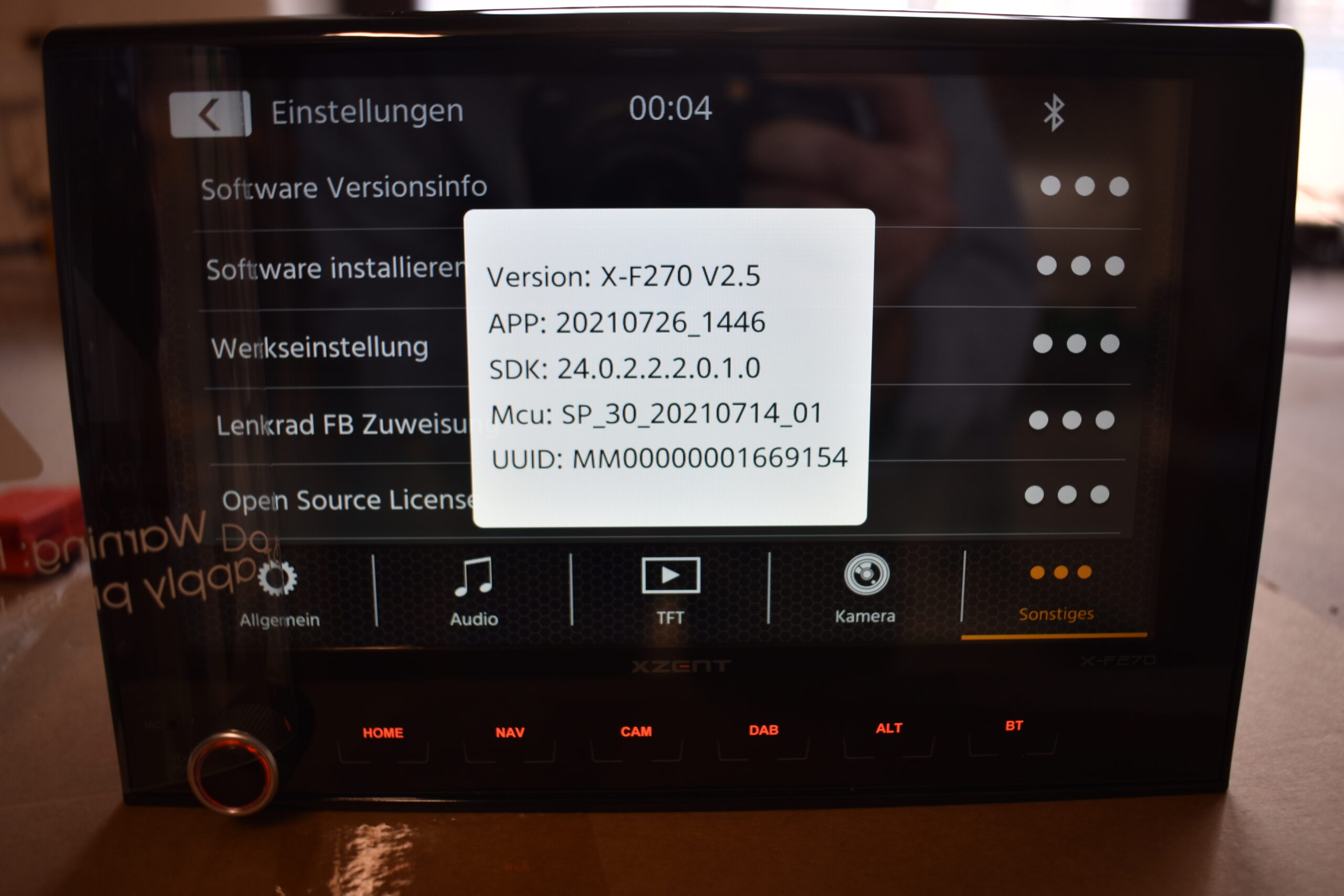 Zenec X-F270 Navigationsgerät