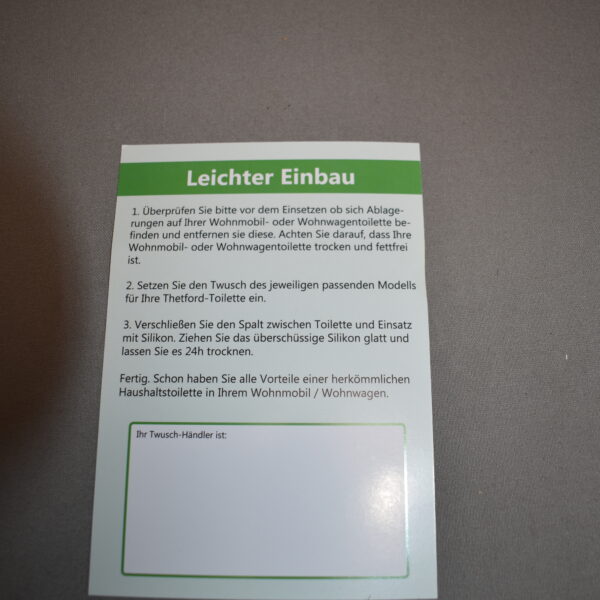 Twusch 3.0 Porzellaneinsatz für Toilette Thetford C260