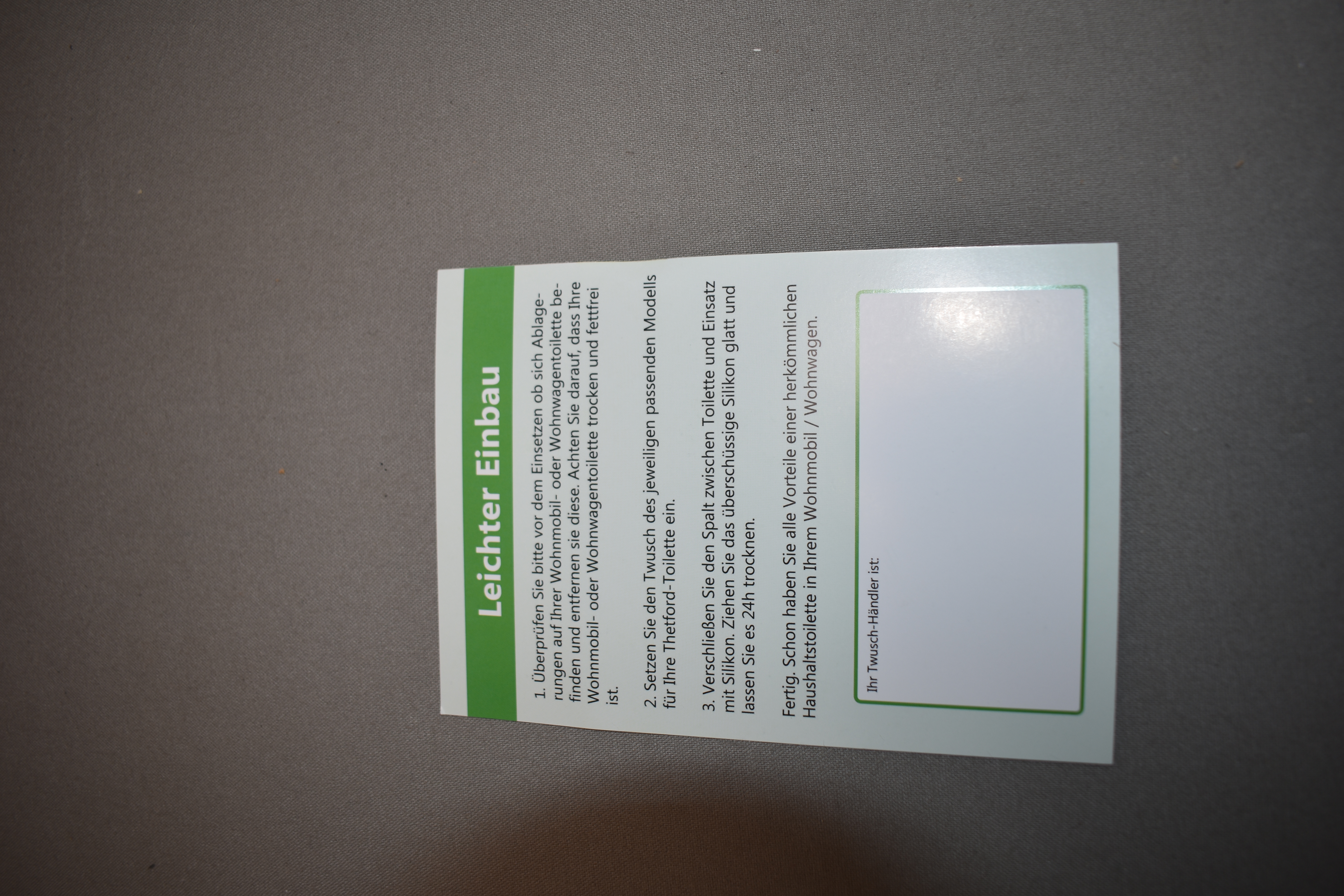 Twusch 3.0 Porzellaneinsatz für Toilette Thetford C260