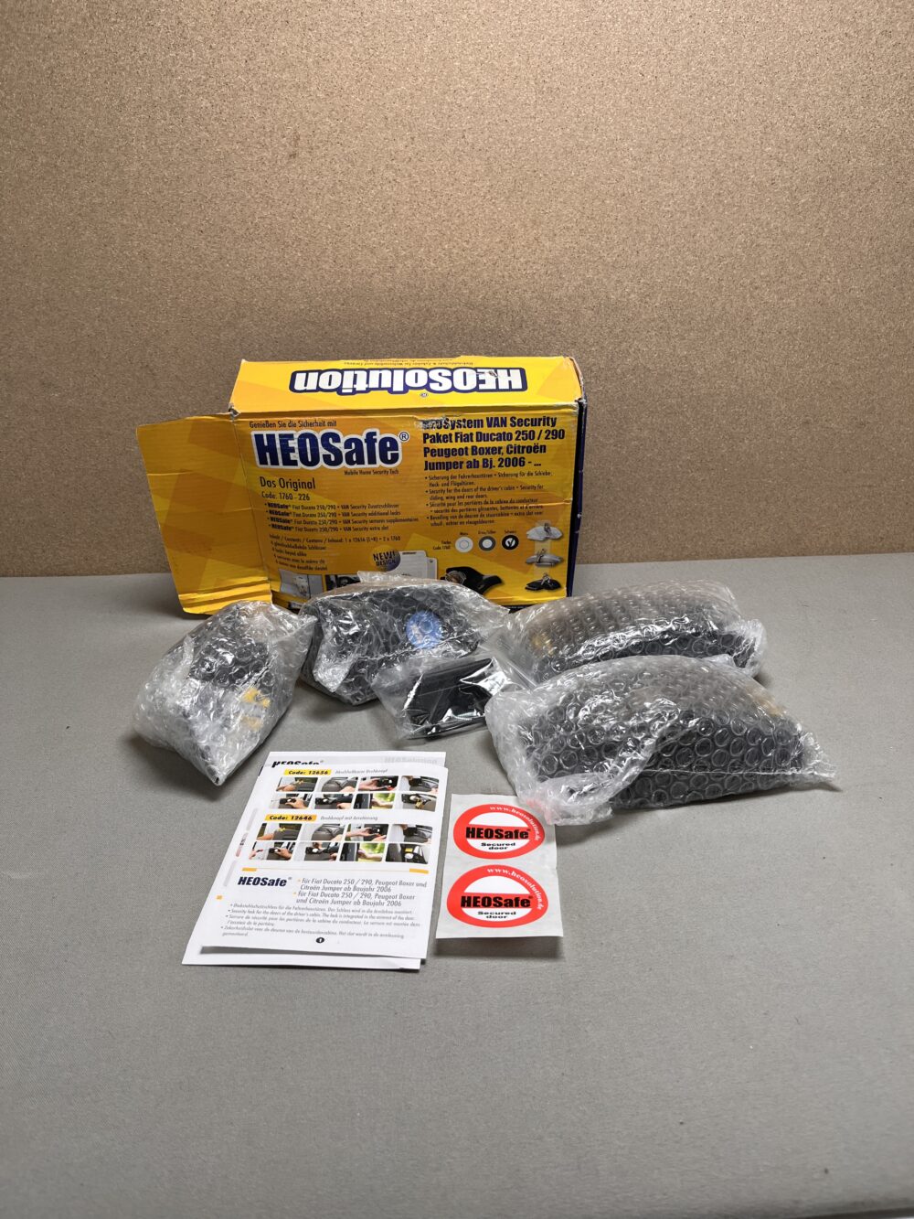 HEOsafe Van Security Paket schwarz Fiat Ducato