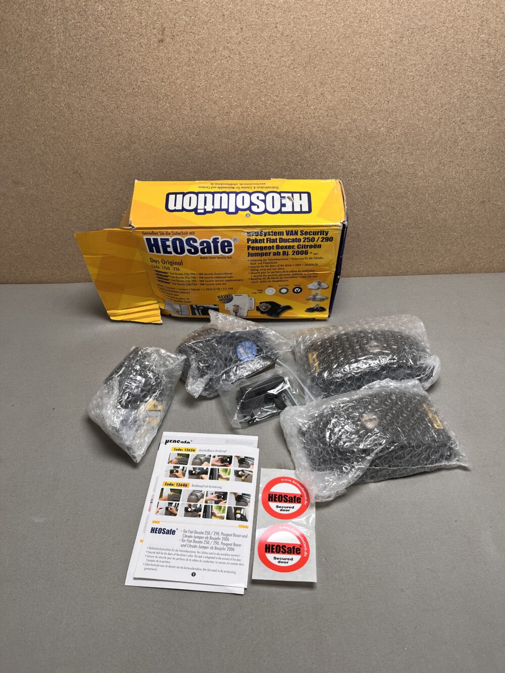 HEOsafe Van Security Paket schwarz Fiat Ducato