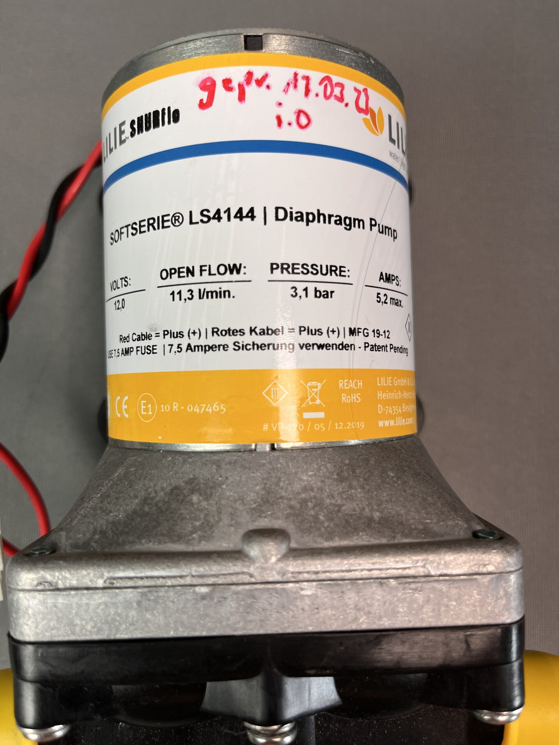 Shurflo Lilie Membranpumpe Softserie LS4144 Trinkwassersystem