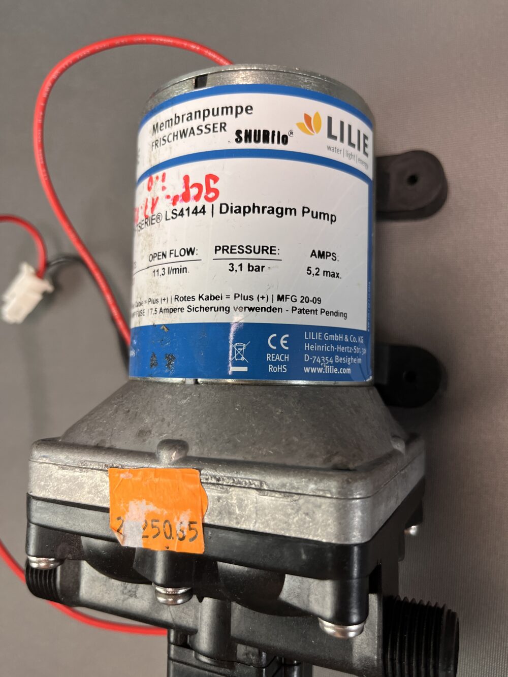 Shurflo Lilie Membranpumpe Softserie LS4144 Trinkwassersystem