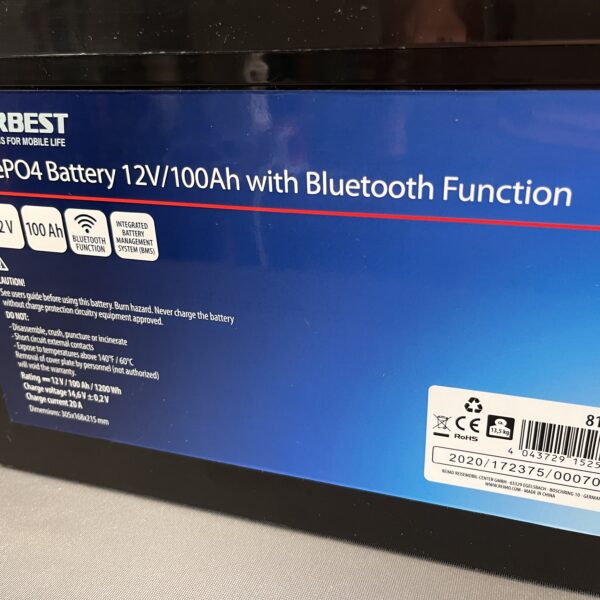 Carbest Batterie 12V/100Ah mit Bluetooth