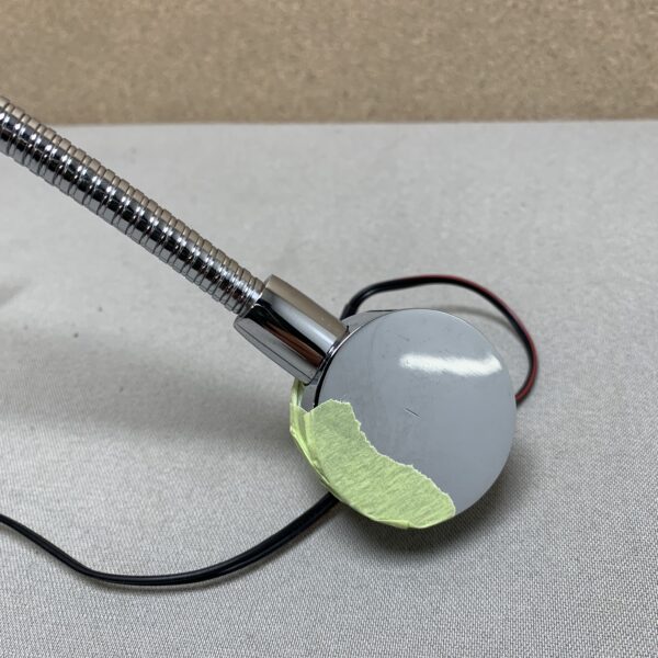 LED Schwanenhalslampe Silber