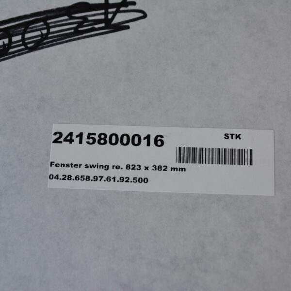 Ersatzscheibe Polyplastic 823x382 mm