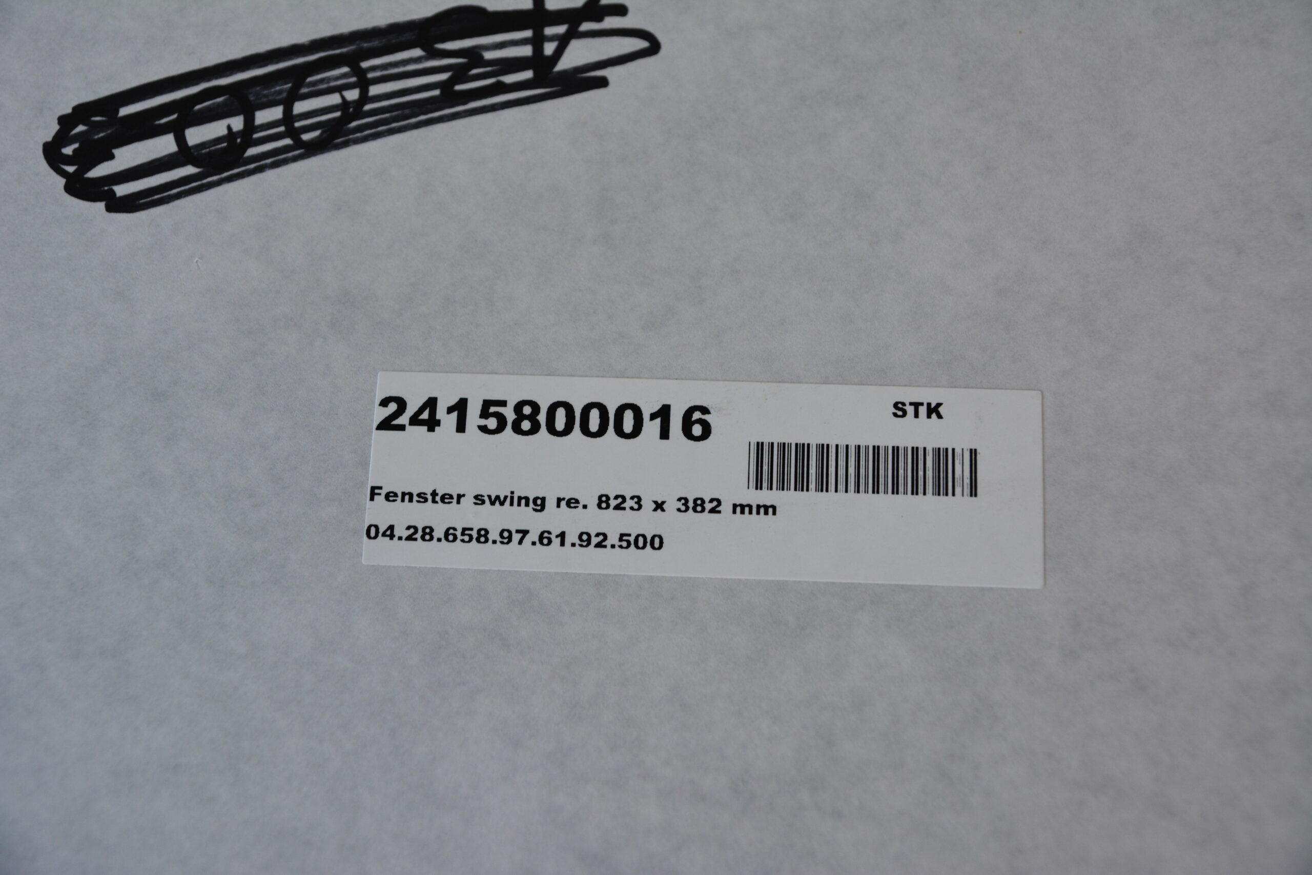 Ersatzscheibe Polyplastic 823x382 mm